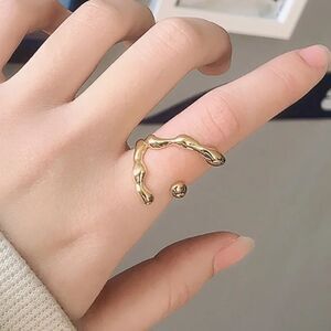 The Crawling Ring adjustable in 925 Gold plated